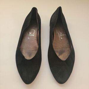 AGL Suede Leather Pointed Toe Ballet Flats Size 38.5 | 8.5